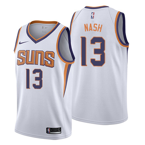 Nike Suns #13 Steve Nash White Youth NBA Swingman Association Edition Jersey