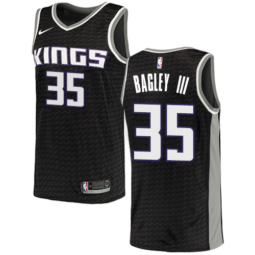 Nike Kings #35 Marvin Bagley III Black Youth NBA Swingman Statement Edition Jersey - Click Image to Close