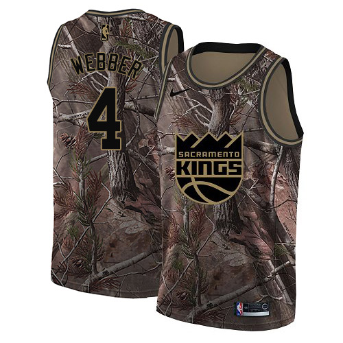 Nike Kings #4 Chris Webber Camo Youth NBA Swingman Realtree Collection Jersey