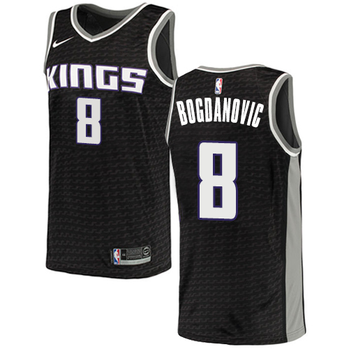 Nike Kings #8 Bogdan Bogdanovic Black Youth NBA Swingman Statement Edition Jersey