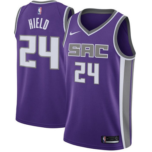 Nike Kings #24 Buddy Hield Purple Youth NBA Swingman Icon Edition Jersey