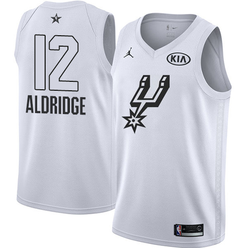 Nike Spurs #12 LaMarcus Aldridge White Youth NBA Jordan Swingman 2018 All-Star Game Jersey