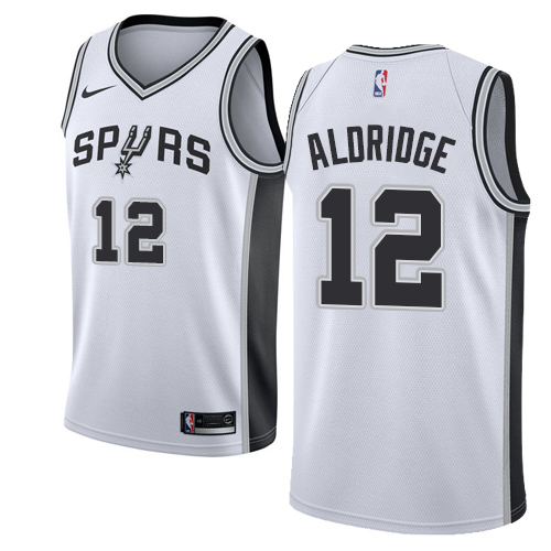 Nike Spurs #12 LaMarcus Aldridge White Youth NBA Swingman Association Edition Jersey