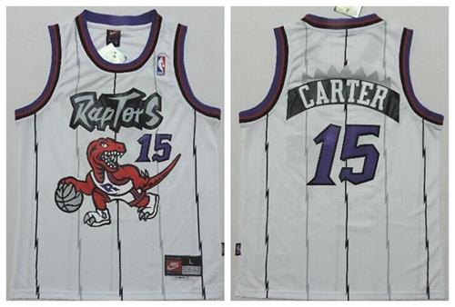 Raptors #15 Vince Carter White Throwback Youth Stitched NBA Jersey