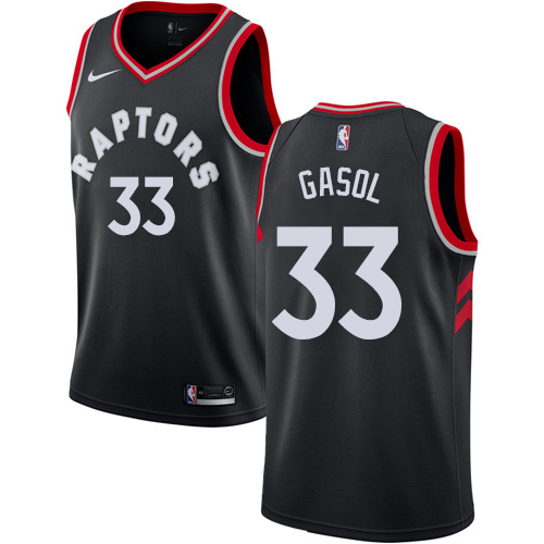 Nike Raptors #33 Marc Gasol Black Youth NBA Swingman Statement Edition Jersey - Click Image to Close