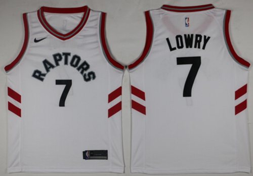 Nike Raptors #7 Kyle Lowry White Youth NBA Swingman Association Edition Jersey