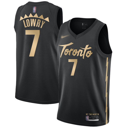 Raptors #7 Kyle Lowry Black Youth Basketball Swingman City Edition 2019/20 Jersey