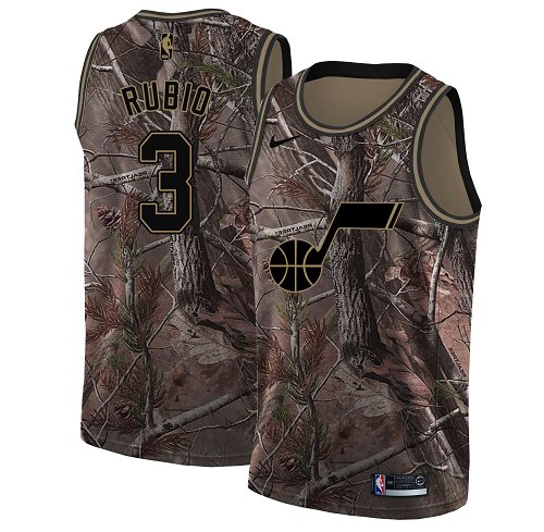 Nike Jazz #3 Ricky Rubio Camo Youth NBA Swingman Realtree Collection Jersey