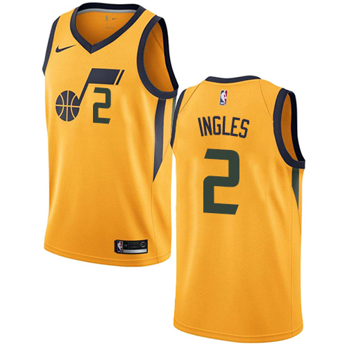 Nike Jazz #2 Joe Ingles Yellow Youth NBA Swingman Statement Edition Jersey - Click Image to Close