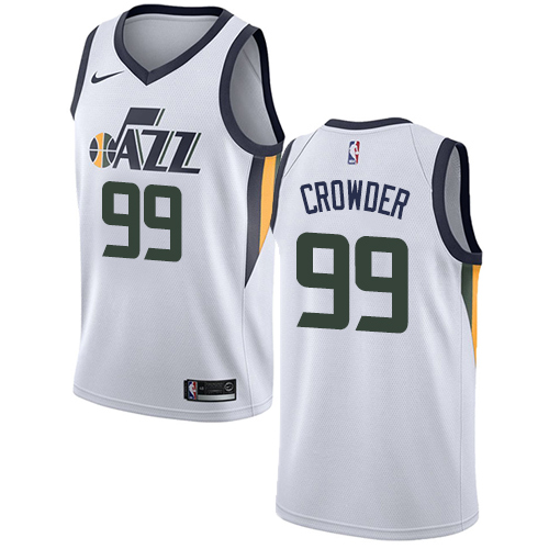 Nike Jazz #99 Jae Crowder White Youth NBA Swingman Association Edition Jersey