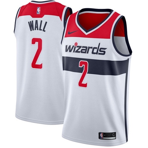 Nike Wizards #2 John Wall White Youth NBA Swingman Association Edition Jersey - Click Image to Close