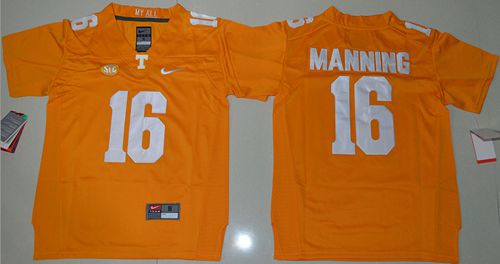 Vols #16 Peyton Manning Orange Stitched Youth NCAA Jersey