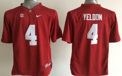 Crimson Tide #4 T.J Yeldon Red Stitched Youth NCAA Jersey