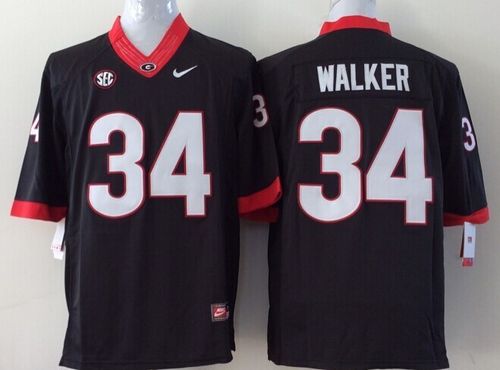 Bulldogs #34 Herschel Walker Black Stitched Youth NCAA Jersey