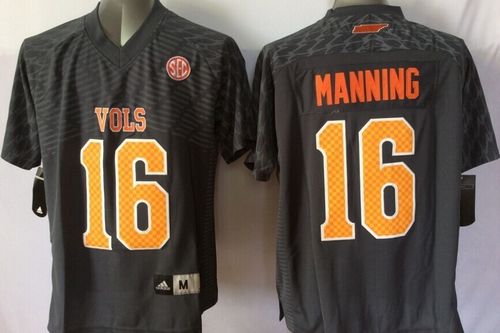 Vols #16 Peyton Manning Black Stitched Youth NCAA Jersey