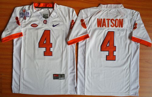 Tigers #4 Deshaun Watson White 1975-1978 Fuller Stitched Youth NCAA Jersey