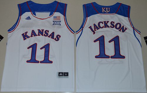 Jayhawks #11 Josh Jackson White Basketball Stitched Youth NCAA Jersey