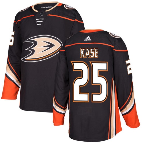 Adidas Ducks #25 Ondrej Kase Black Home Authentic Youth Stitched NHL Jersey - Click Image to Close