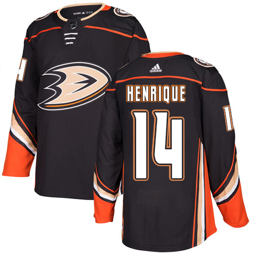 Adidas Ducks #14 Adam Henrique Black Home Authentic Youth Stitched NHL Jersey - Click Image to Close