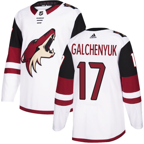 Adidas Coyotes #17 Alex Galchenyuk White Road Authentic Stitched Youth NHL Jersey