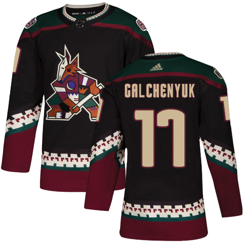 Adidas Coyotes #17 Alex Galchenyuk Black Alternate Authentic Stitched Youth NHL Jersey