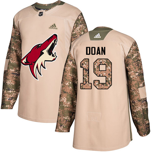 Adidas Coyotes #19 Shane Doan Camo Authentic 2017 Veterans Day Stitched Youth NHL Jersey