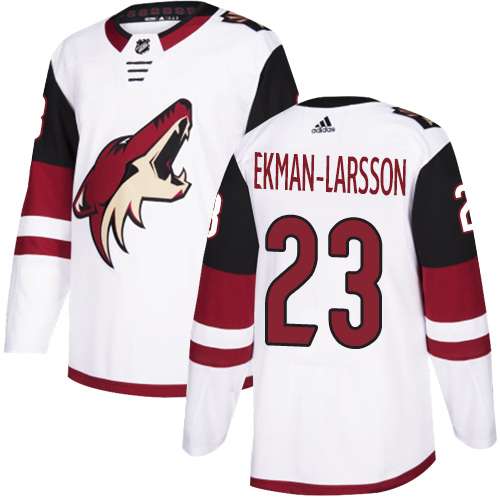 Adidas Coyotes #23 Oliver Ekman-Larsson White Road Authentic Stitched Youth NHL Jersey - Click Image to Close