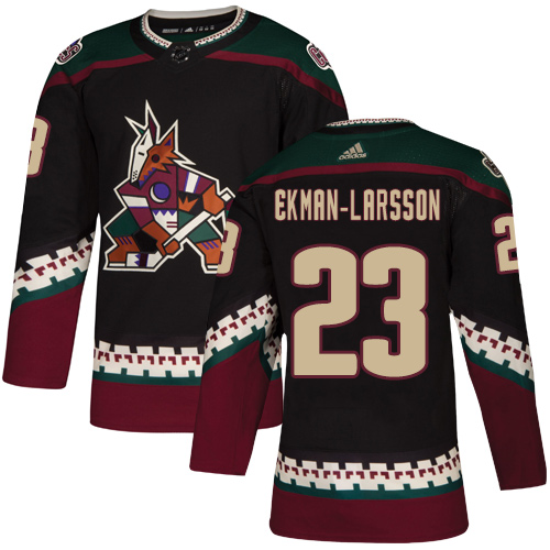 Adidas Coyotes #23 Oliver Ekman-Larsson Black Alternate Authentic Stitched Youth NHL Jersey - Click Image to Close