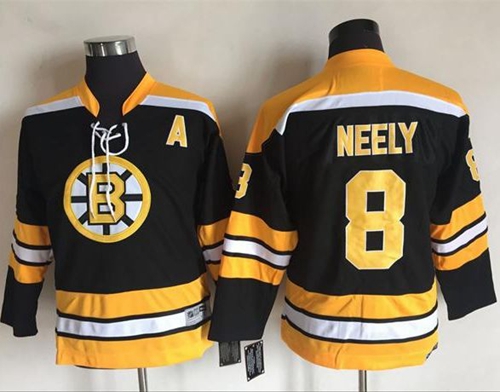 Bruins #8 Cam Neely Black CCM Youth Stitched NHL Jersey - Click Image to Close