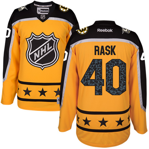 Bruins #40 Tuukka Rask Yellow 2017 All-Star Atlantic Division Youth Stitched NHL Jersey - Click Image to Close