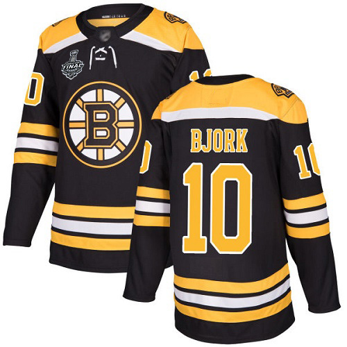 Bruins #10 Anders Bjork Black Home Authentic Stanley Cup Final Bound Youth Stitched Hockey Jersey - Click Image to Close