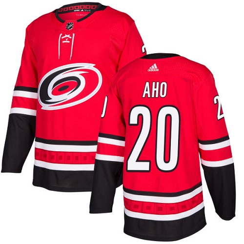 Adidas Hurricanes #20 Sebastian Aho Red Home Authentic Stitched Youth NHL Jersey - Click Image to Close