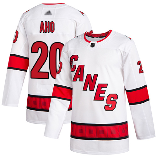 Hurricanes #20 Sebastian Aho White Road Authentic Stitched Youth Hockey Jersey