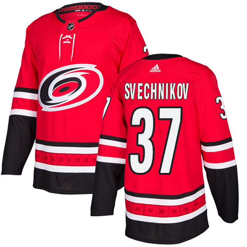 Adidas Hurricanes #37 Andrei Svechnikov Red Home Authentic Stitched Youth NHL Jersey