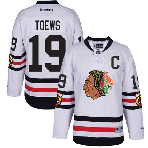 Blackhawks #19 Jonathan Toews White 2017 Winter Classic Stitched Youth NHL Jersey