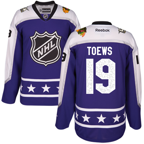 Blackhawks #19 Jonathan Toews Purple 2017 All-Star Central Division Stitched Youth NHL Jersey