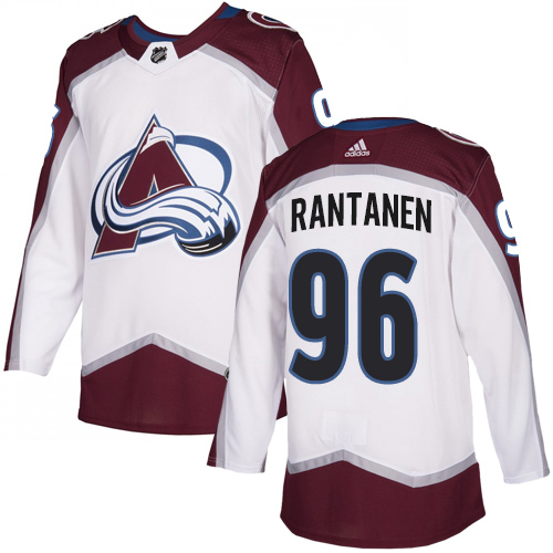 Adidas Avalanche #96 Mikko Rantanen White Road Authentic Stitched Youth NHL Jersey - Click Image to Close