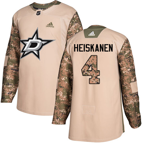 Adidas Stars #4 Miro Heiskanen Camo Authentic 2017 Veterans Day Youth Stitched NHL Jersey