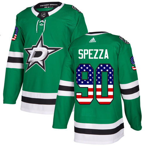 Adidas Stars #90 Jason Spezza Green Home Authentic USA Flag Youth Stitched NHL Jersey - Click Image to Close