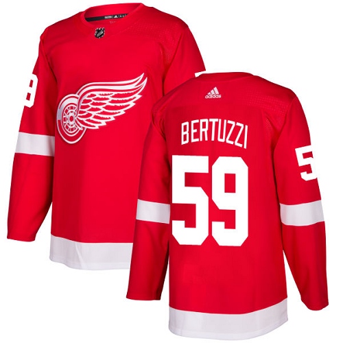 Adidas Red Wings #59 Tyler Bertuzzi Red Home Authentic Stitched Youth NHL Jersey - Click Image to Close