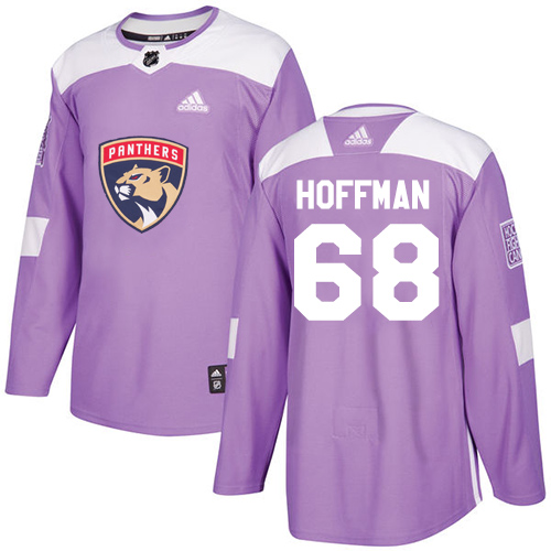 Adidas Panthers #68 Mike Hoffman Purple Authentic Fights Cancer Stitched Youth NHL Jersey