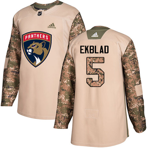 Adidas Panthers #5 Aaron Ekblad Camo Authentic 2017 Veterans Day Stitched Youth NHL Jersey