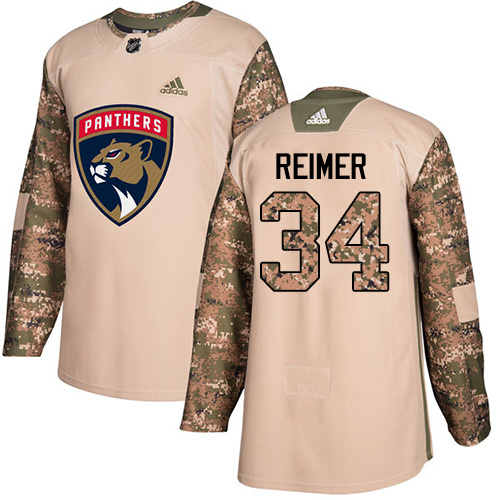 Adidas Panthers #34 James Reimer Camo Authentic 2017 Veterans Day Stitched Youth NHL Jersey