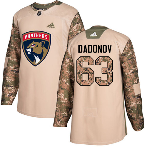 Adidas Panthers #63 Evgenii Dadonov Camo Authentic 2017 Veterans Day Stitched Youth NHL Jersey