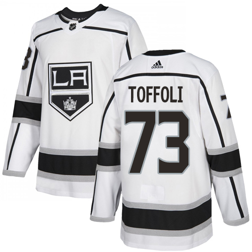 Adidas Kings #73 Tyler Toffoli White Road Authentic Stitched Youth NHL Jersey - Click Image to Close