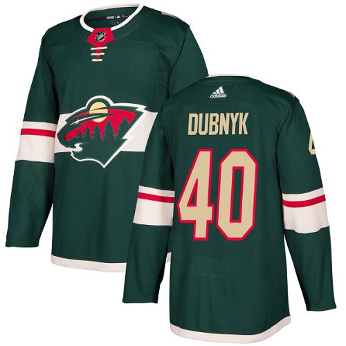 Adidas Wild #40 Devan Dubnyk Green Home Authentic Stitched Youth NHL Jersey - Click Image to Close