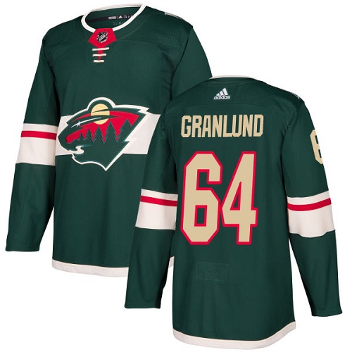 Adidas Wild #64 Mikael Granlund Green Home Authentic Stitched Youth NHL Jersey - Click Image to Close