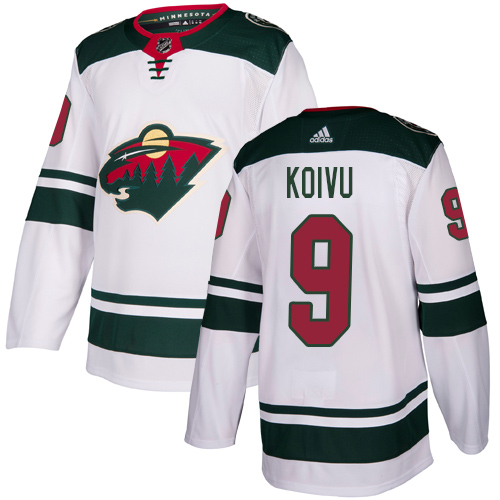 Adidas Wild #9 Mikko Koivu White Road Authentic Stitched Youth NHL Jersey