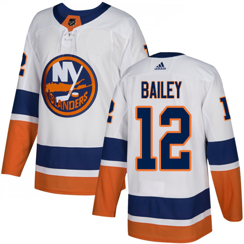 Adidas Islanders #12 Josh Bailey White Road Authentic Stitched Youth NHL Jersey - Click Image to Close