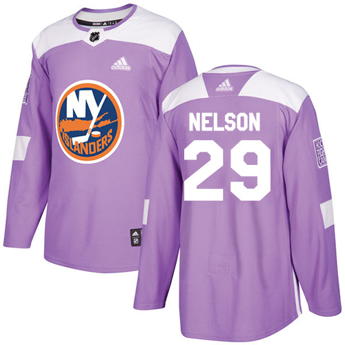 Adidas Islanders #29 Brock Nelson Purple Authentic Fights Cancer Stitched Youth NHL Jersey